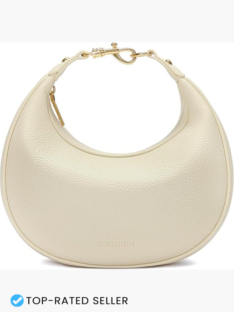 Crescent Crossbody Purse Vegan Leather Hobo Bag Removable Strap Trendy